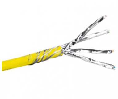 6A類屏蔽線纜_S/FTP_4P_LSZH_500M/軸_黃(huáng)色
